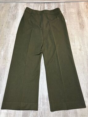Thalian Olive Green Wide Leg Pants